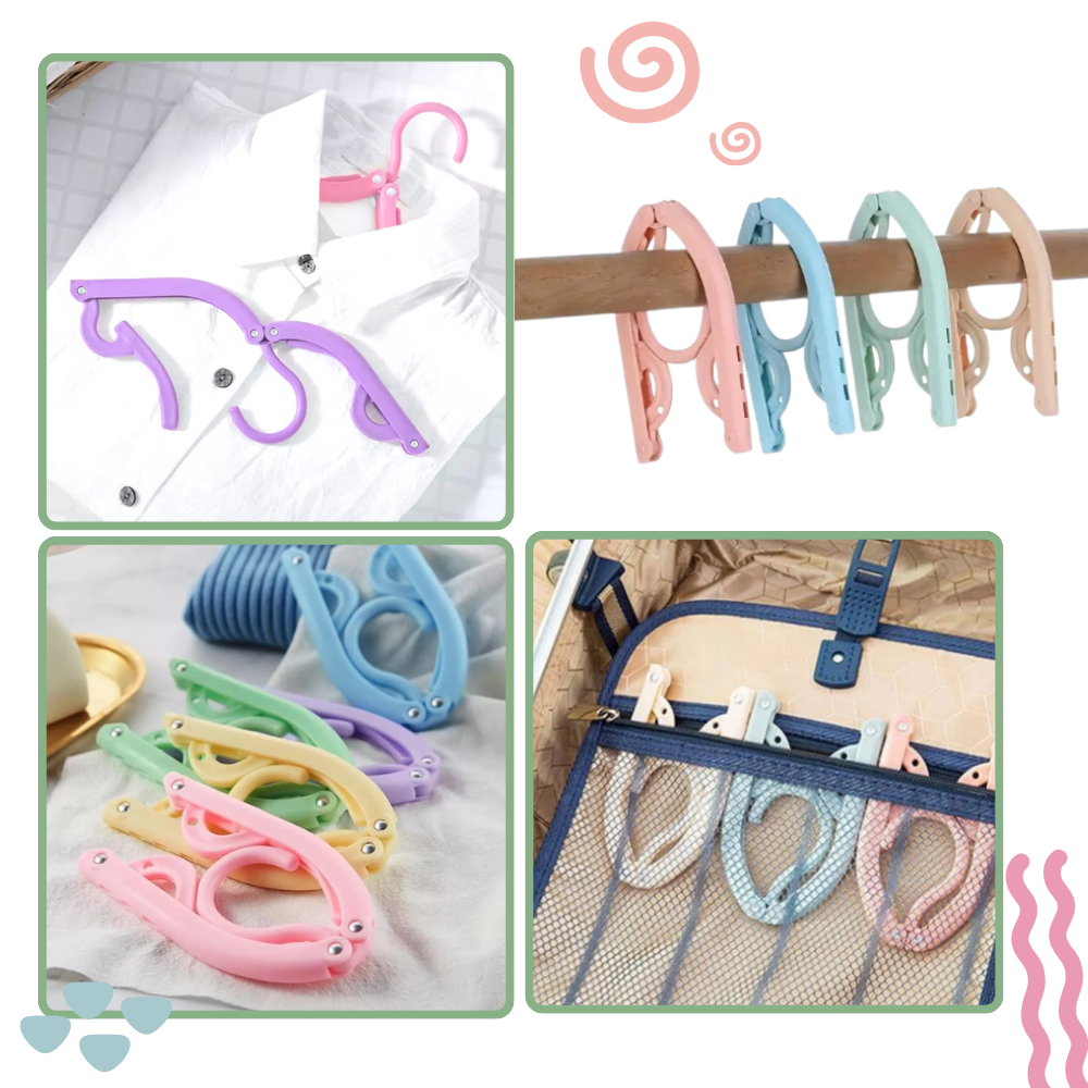 Perchas plegables de doble tamaño - Ozerty