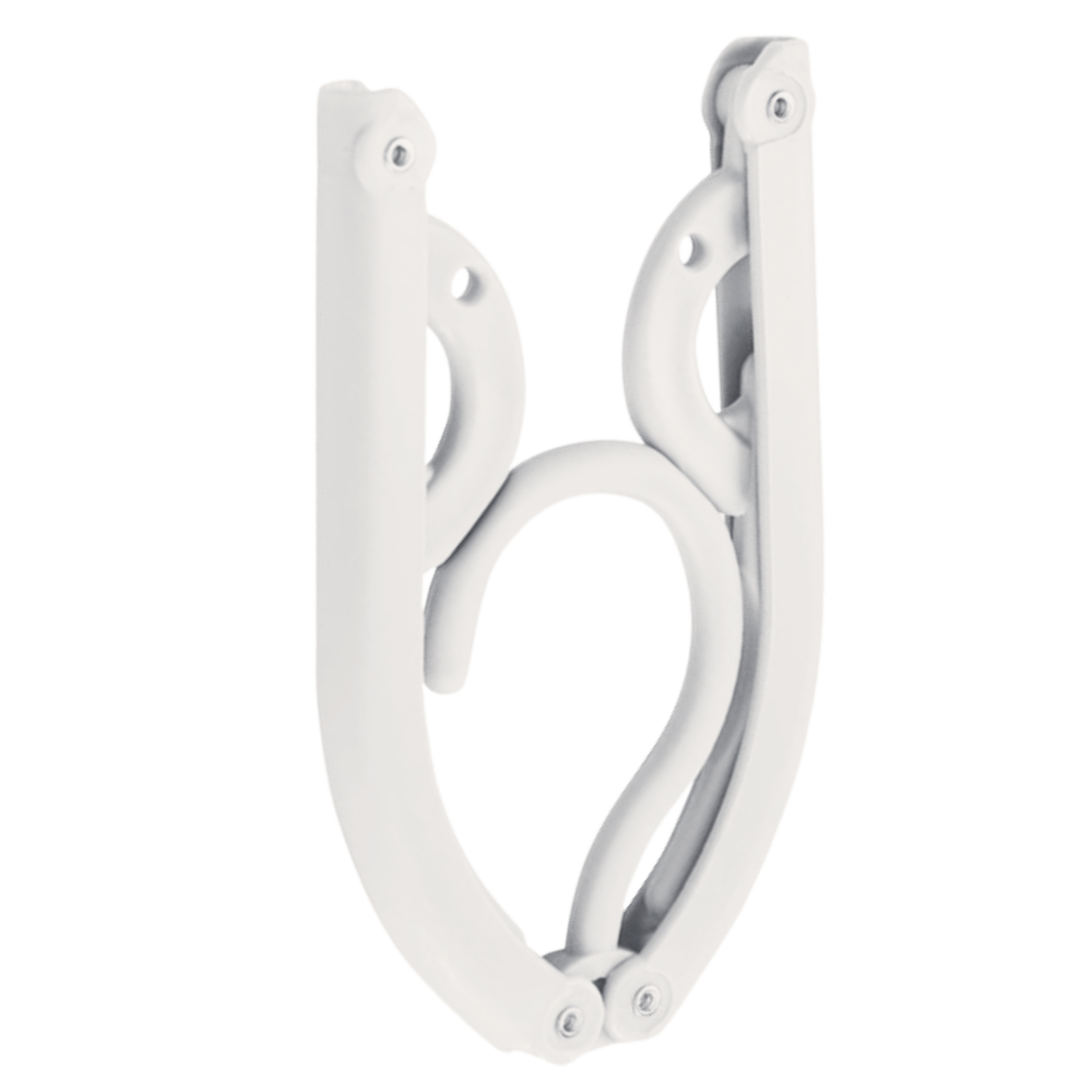 Perchas plegables de doble tamaño -Blanco - Ozerty