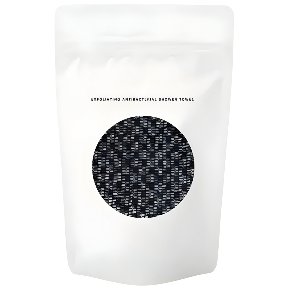 Toallita exfoliante de doble textura -Negro - Ozerty