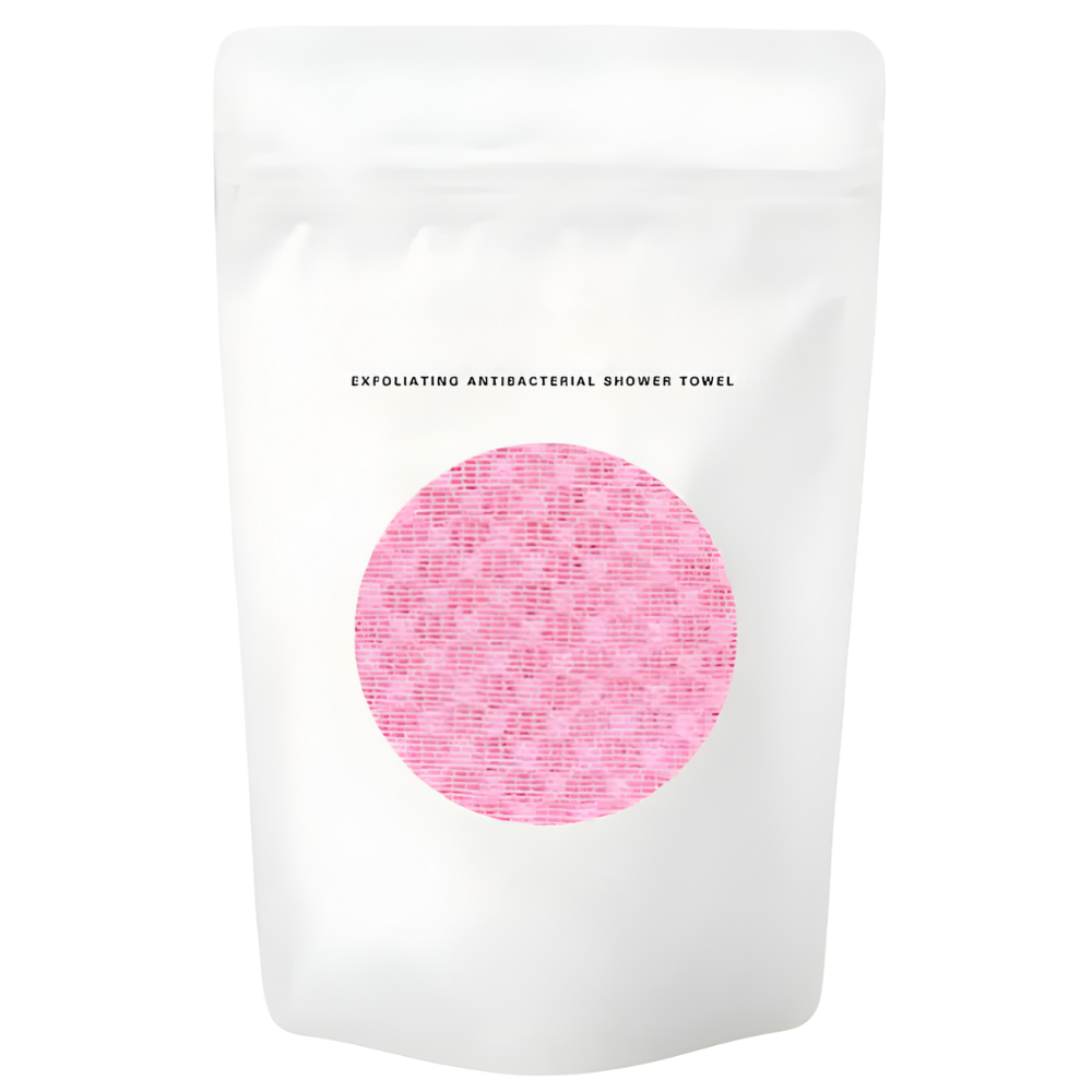 Toallita exfoliante de doble textura -Rosa - Ozerty