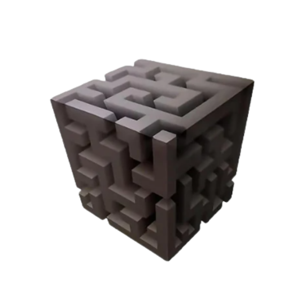 Adhesivo decorativo Easy Stick con ilusión óptica 3D -Cubo laberinto - Ozerty