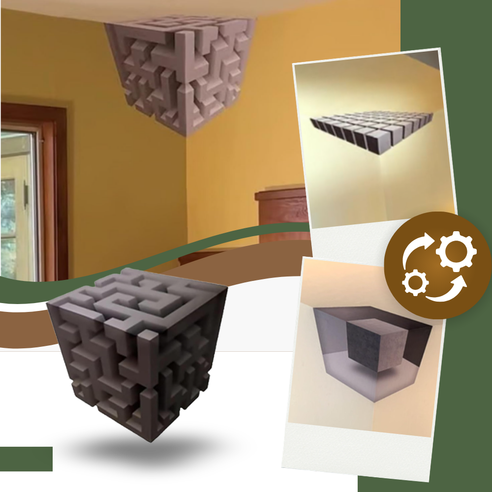 Adhesivo decorativo Easy Stick con ilusión óptica 3D - Ozerty