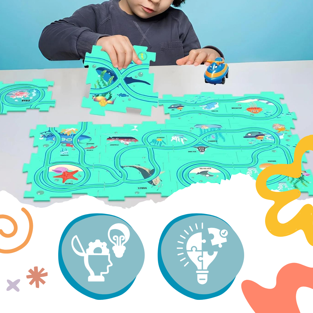 Circuito de juguete educativo para coches eléctricos 

 - Ozerty