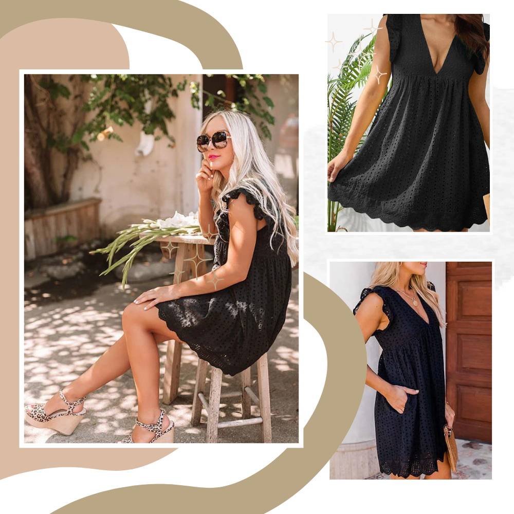 Elegante vestido de bordado inglés

 - Ozerty