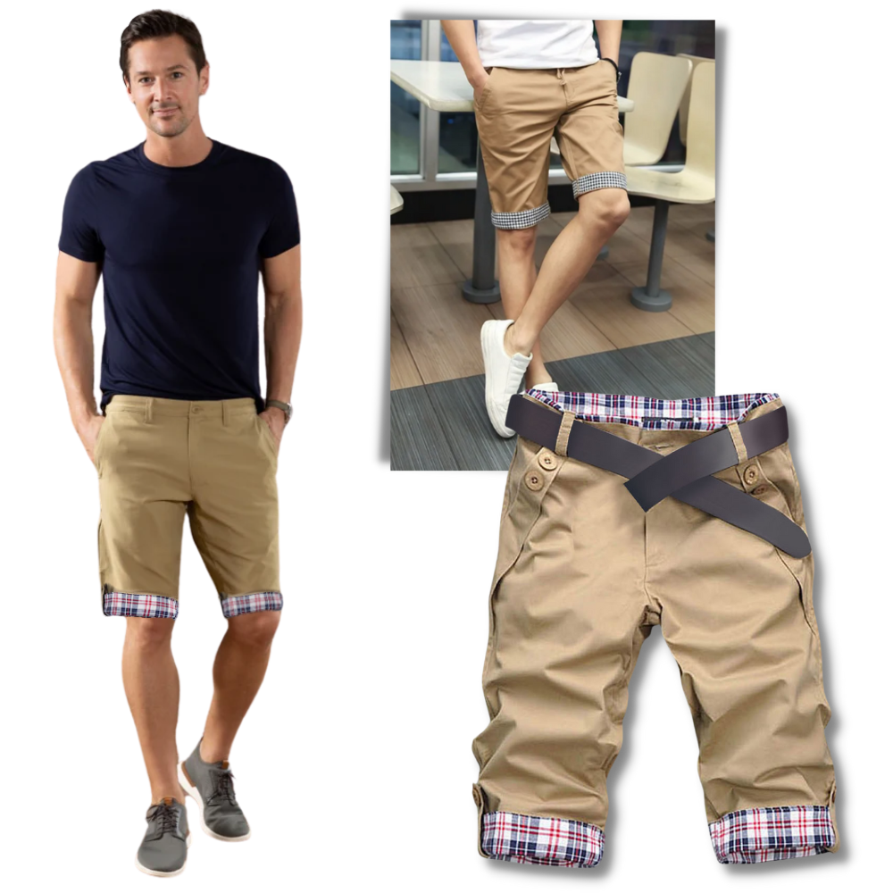 Pantalones cortos estilo cargo elegante para hombre

 - Ozerty