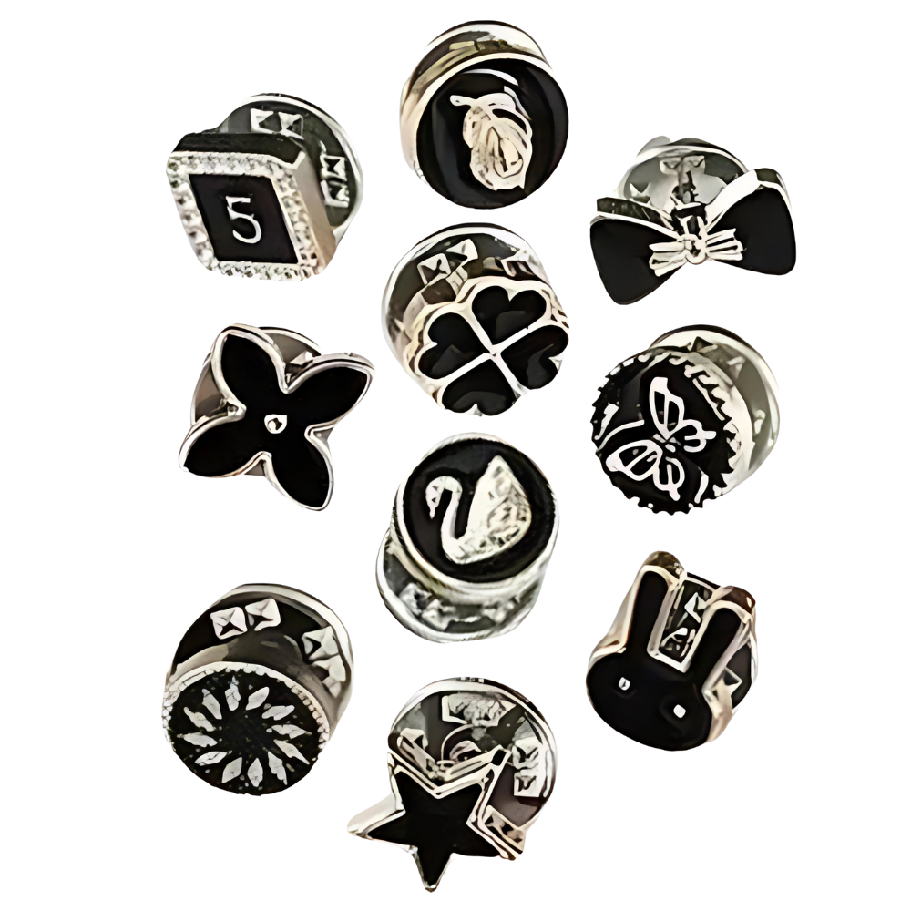 Elegantes broches de botón sin costura

 -Mix Negro - Ozerty
