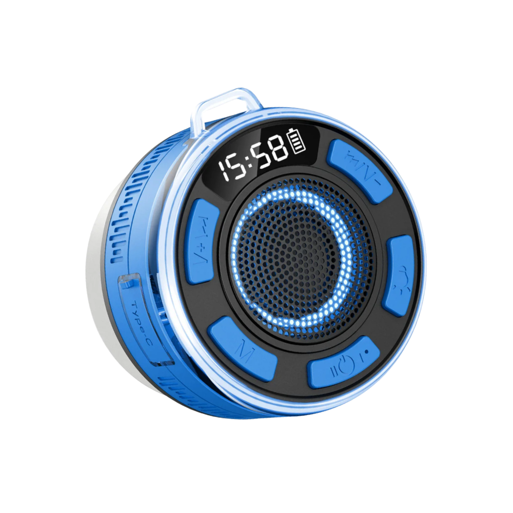 Potente equipo de sonido para el baño -Azul - Ozerty