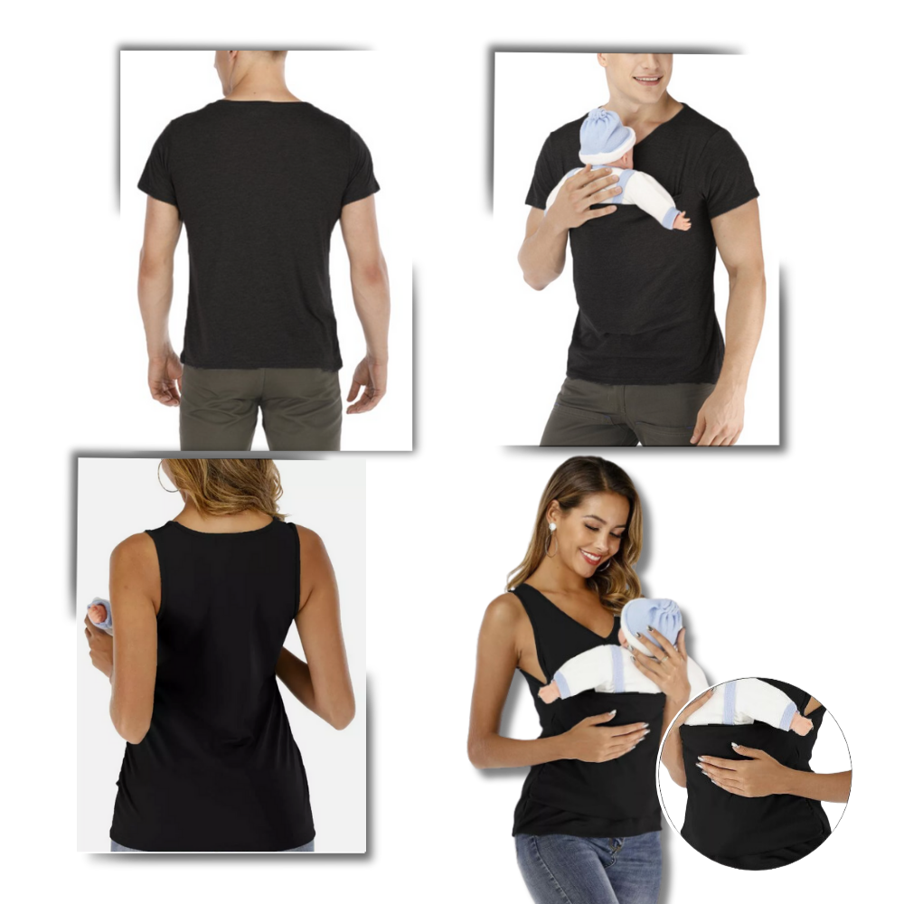 Camiseta portabebés ergonómica

 - Ozerty