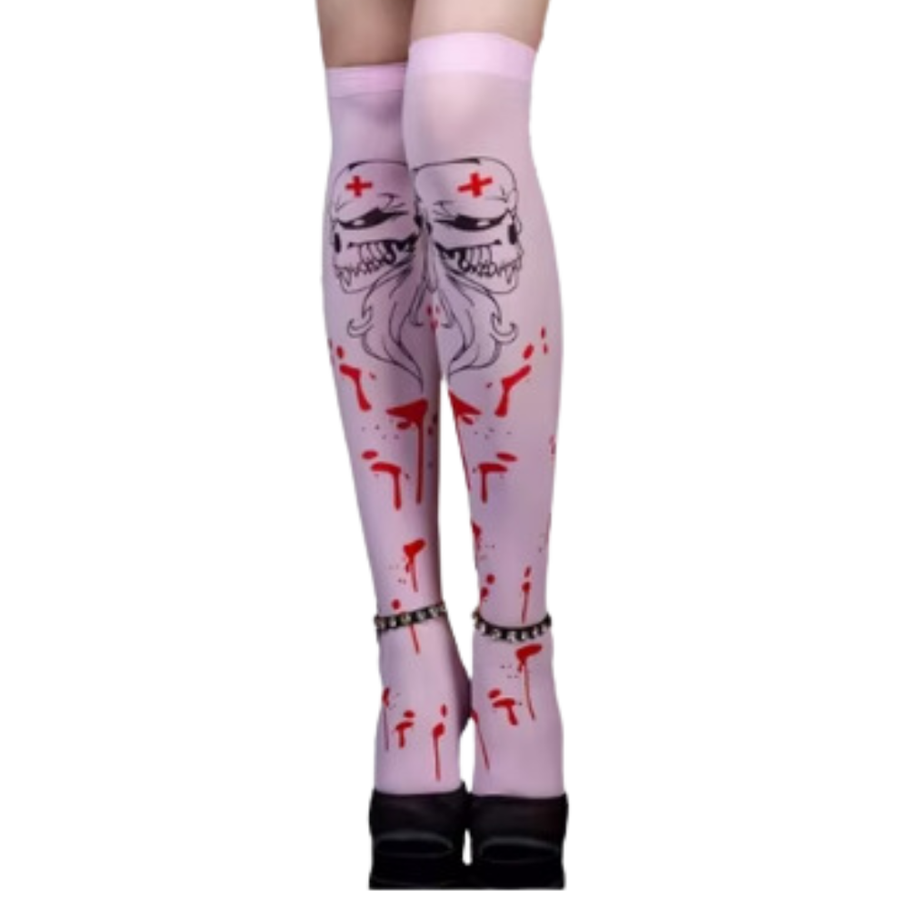 Calcetines de compresión para Halloween -Veneno blanco - Ozerty