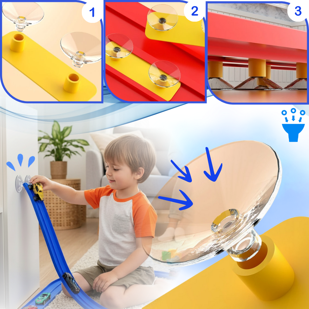 Pista de coches flexible de 2 carriles - Ozerty