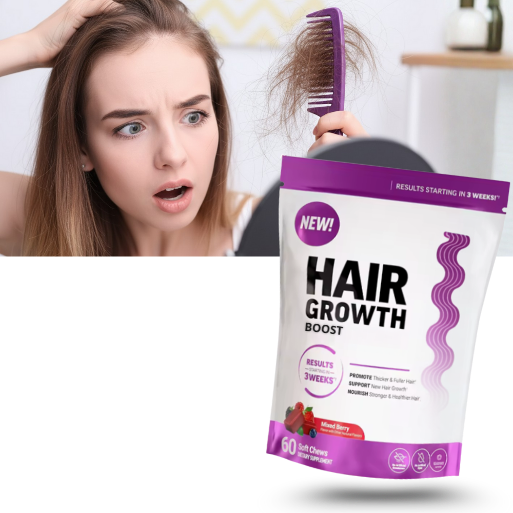 Gominolas de biotina para el cabello con sabor afrutado - Ozerty