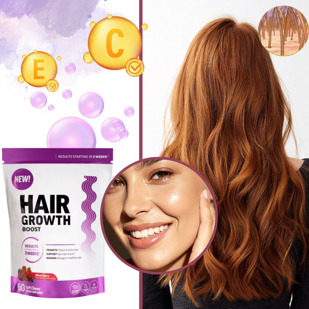 Gominolas de biotina para el cabello con sabor afrutado - Ozerty