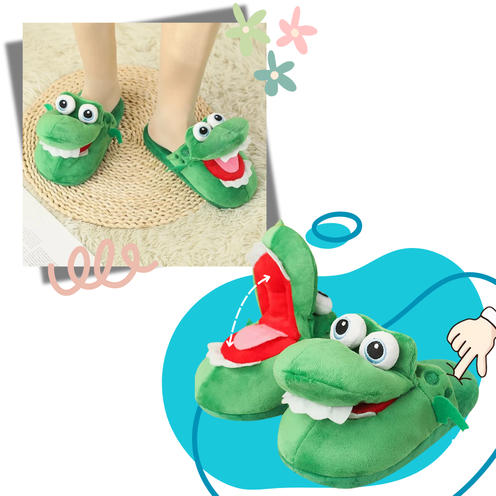 Zapatillas de andar por casa con forma de cocodrilo - Ozerty