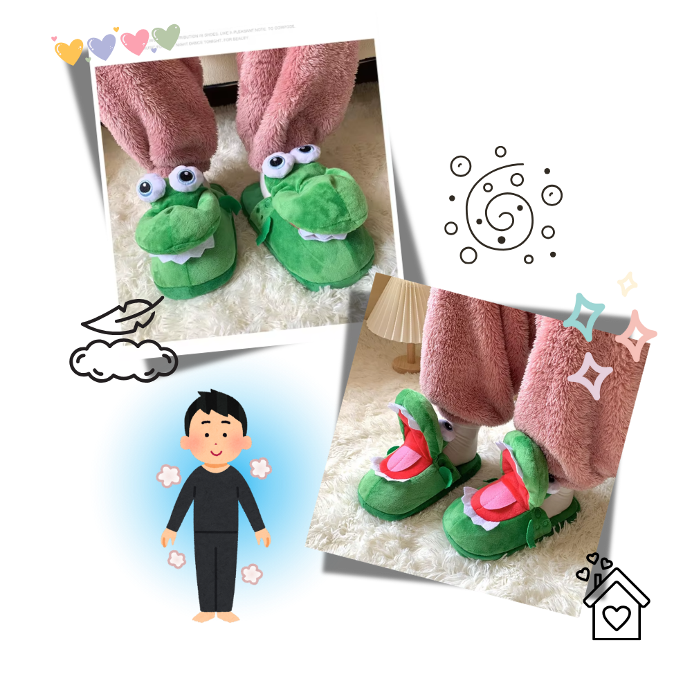 Zapatillas de andar por casa con forma de cocodrilo - Ozerty