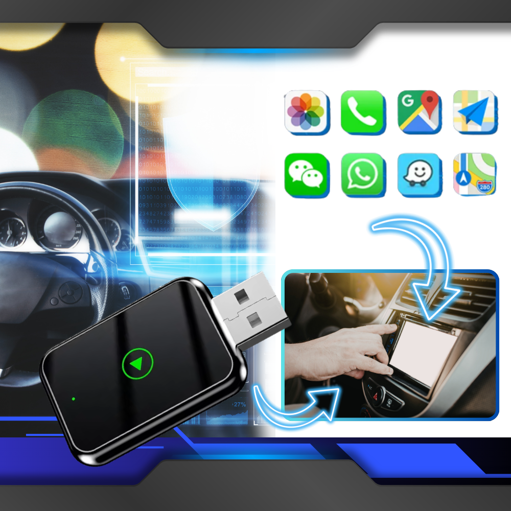 Carplay inalámbrico funcional y práctico - Ozerty