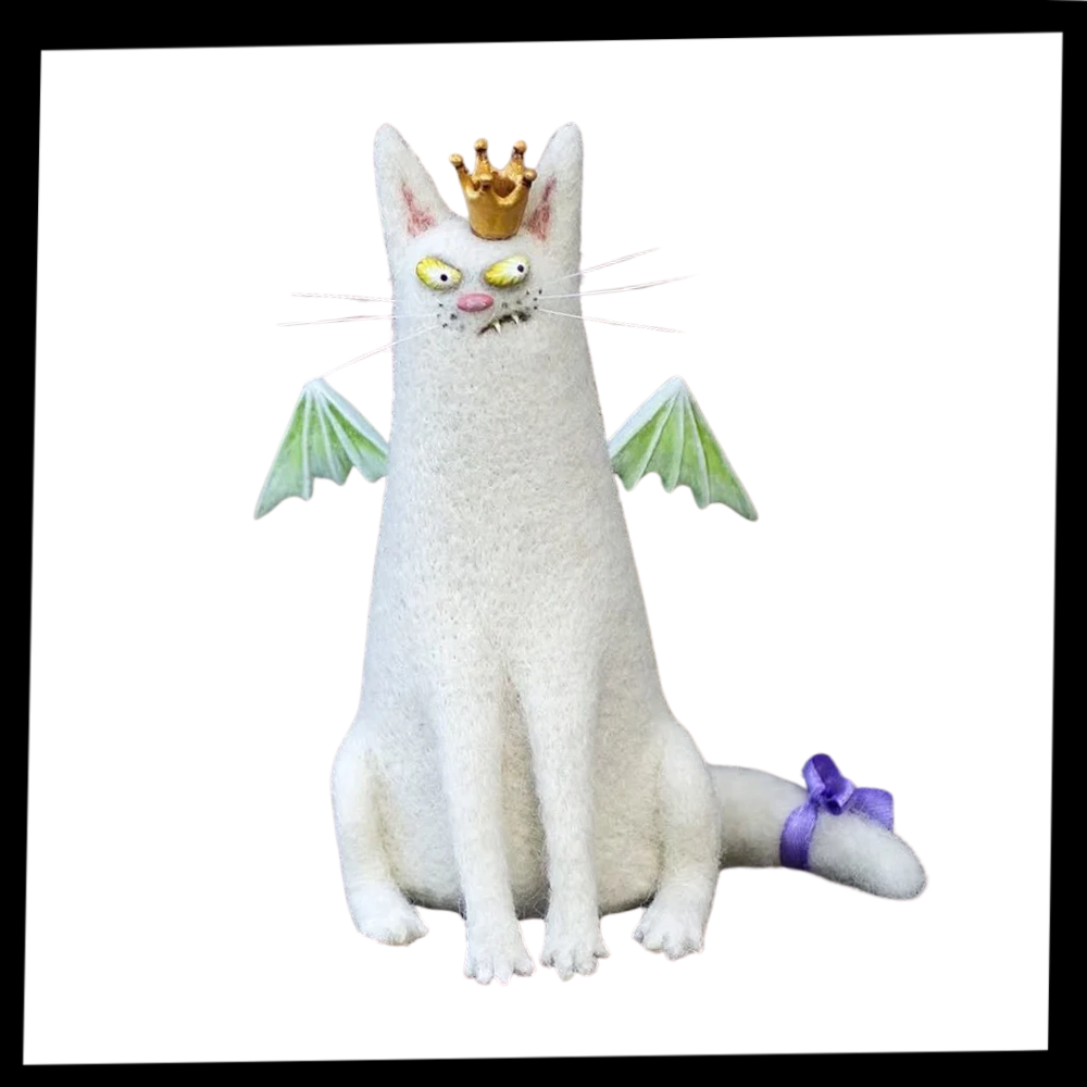 Gato decorativo divertido y despeinado - Ozerty