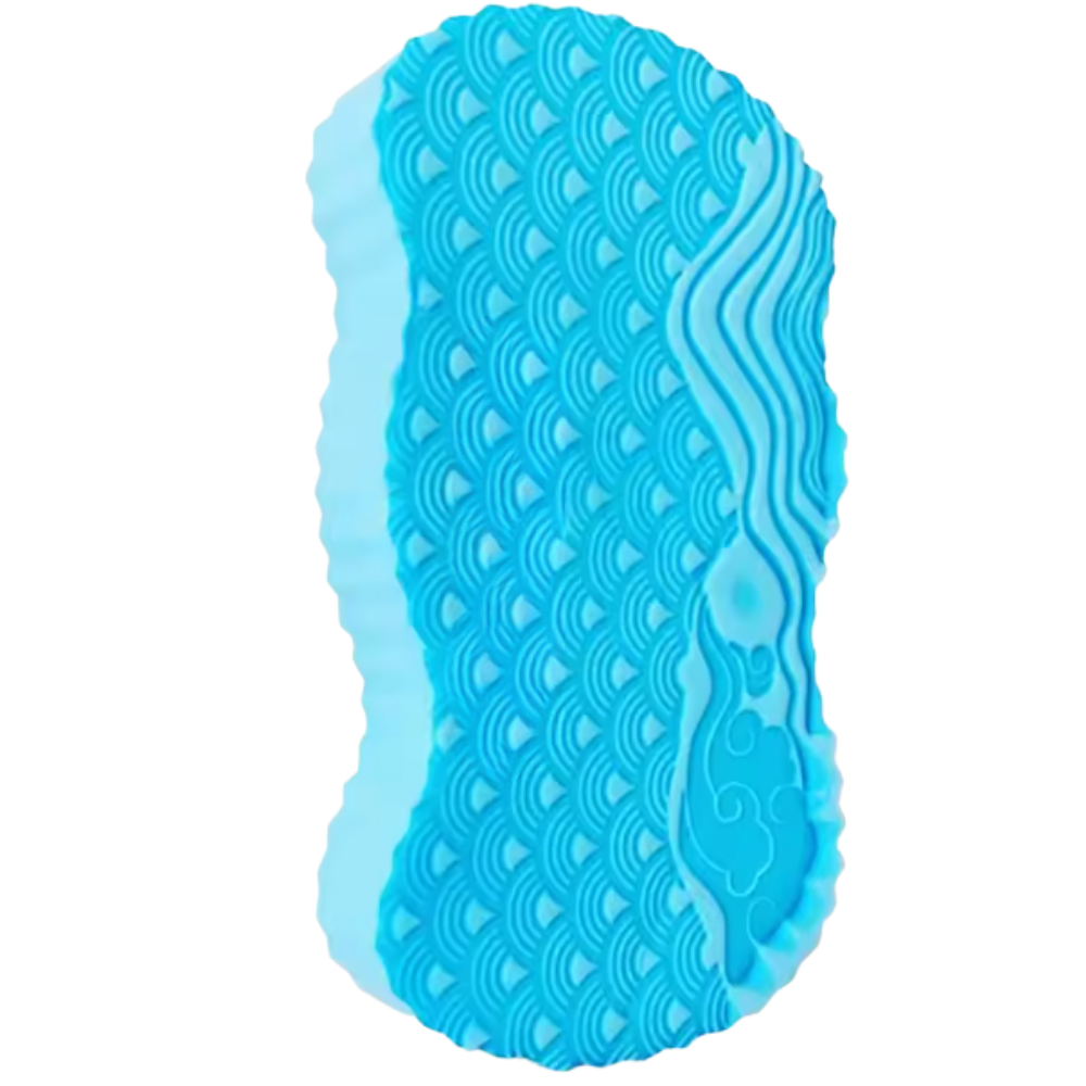 Esponja de baño sueva y exfoliante  -Azul - Ozerty