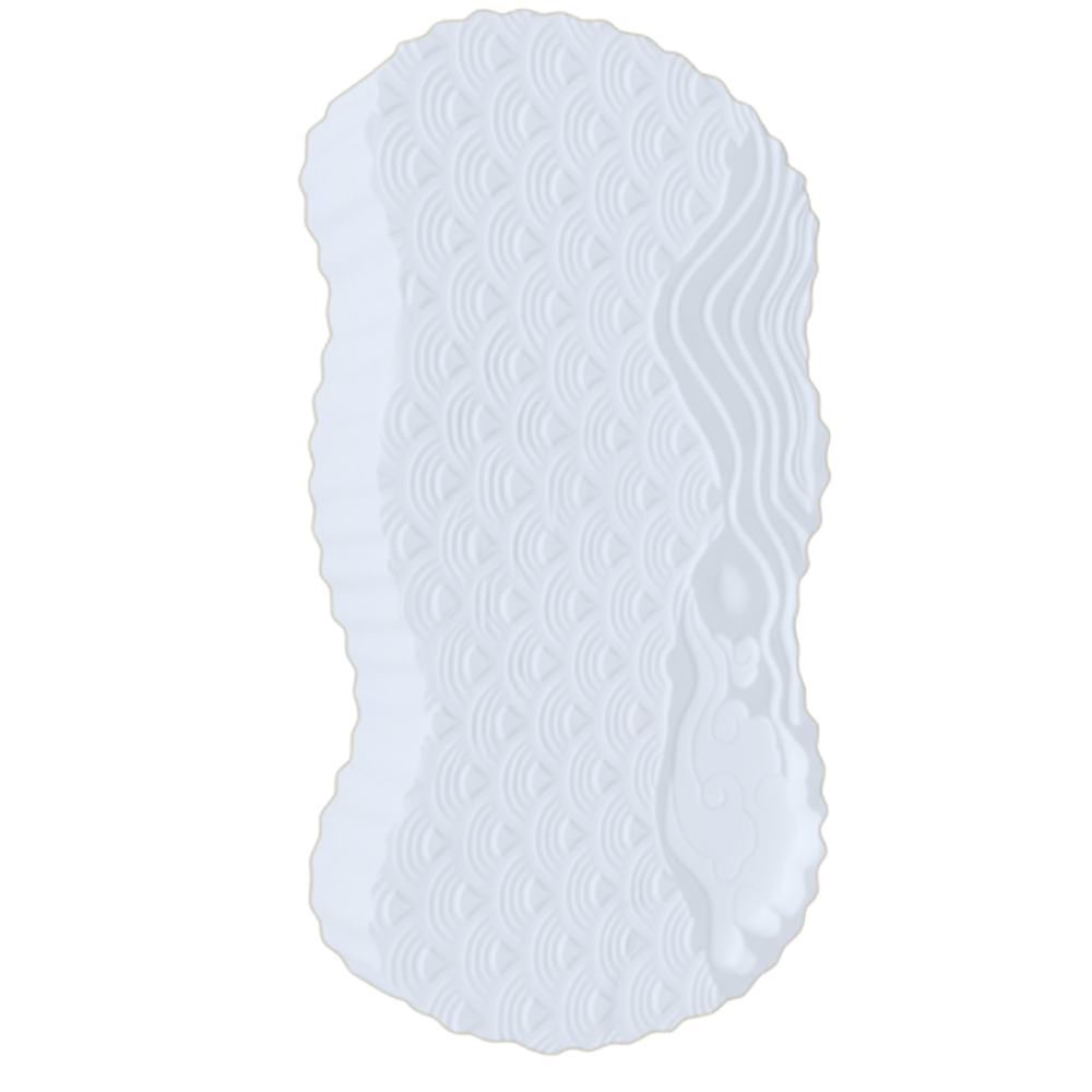 Esponja de baño sueva y exfoliante  -Blanco - Ozerty