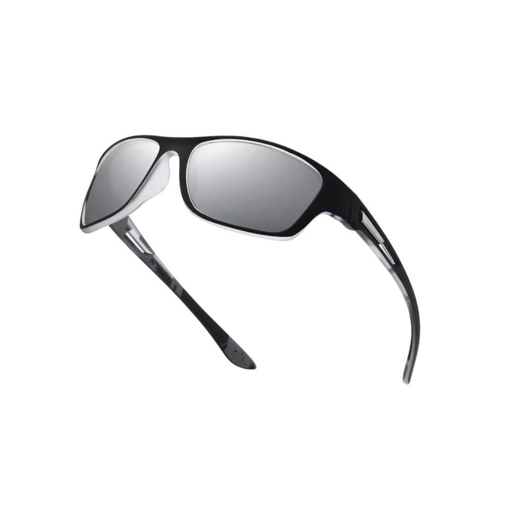 Gafas de sol antideslumbramiento -Negro y plata - Ozerty