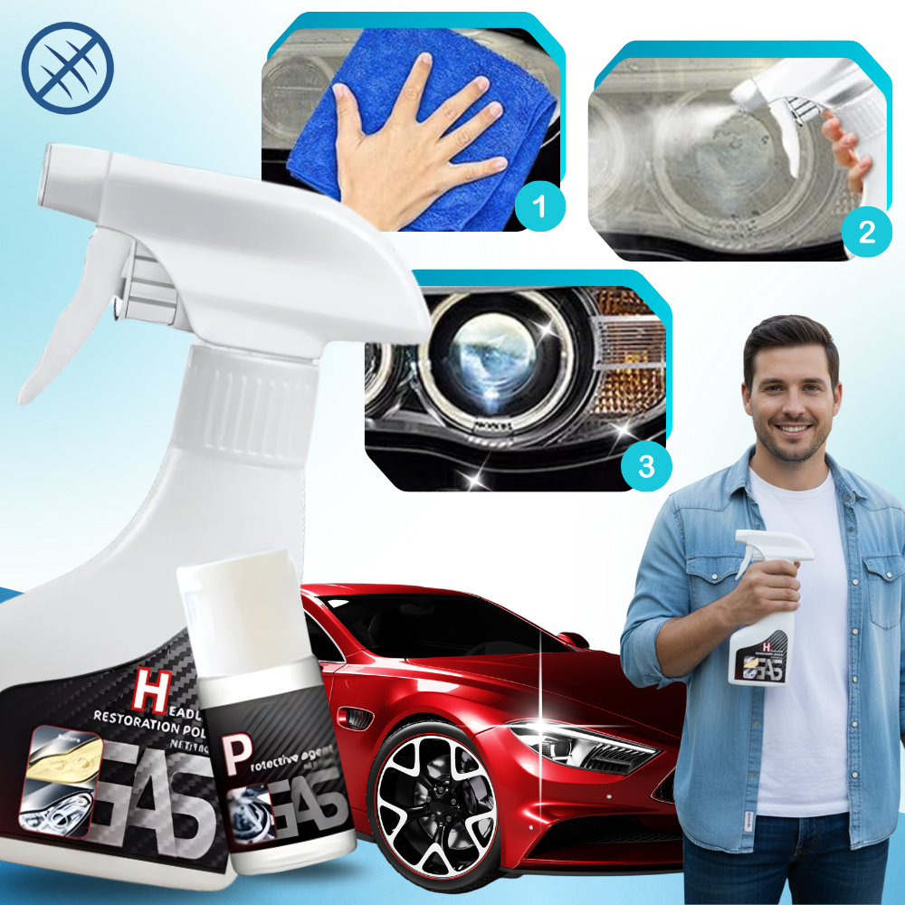 Kit de limpieza y restauración del revestimiento de los faros - Ozerty