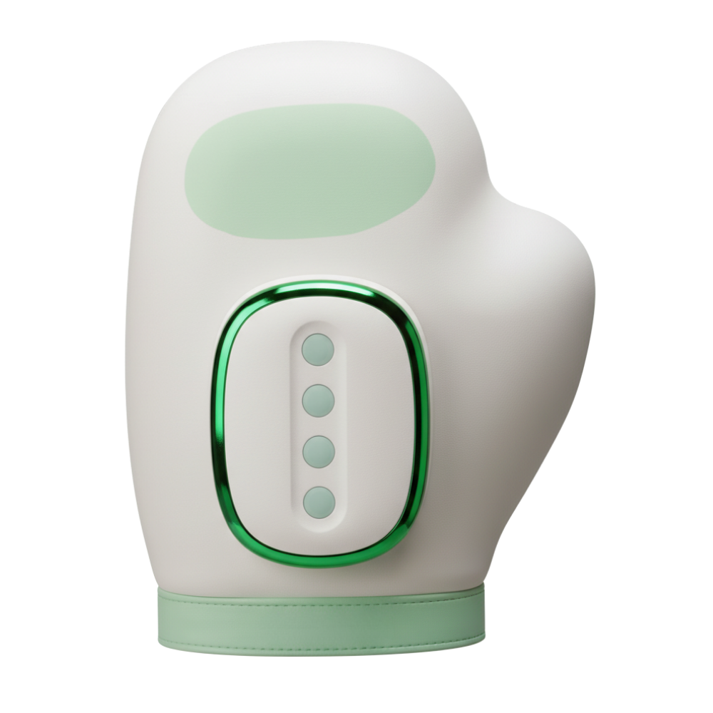 Guante de masaje por compresión térmica -Verde - Ozerty