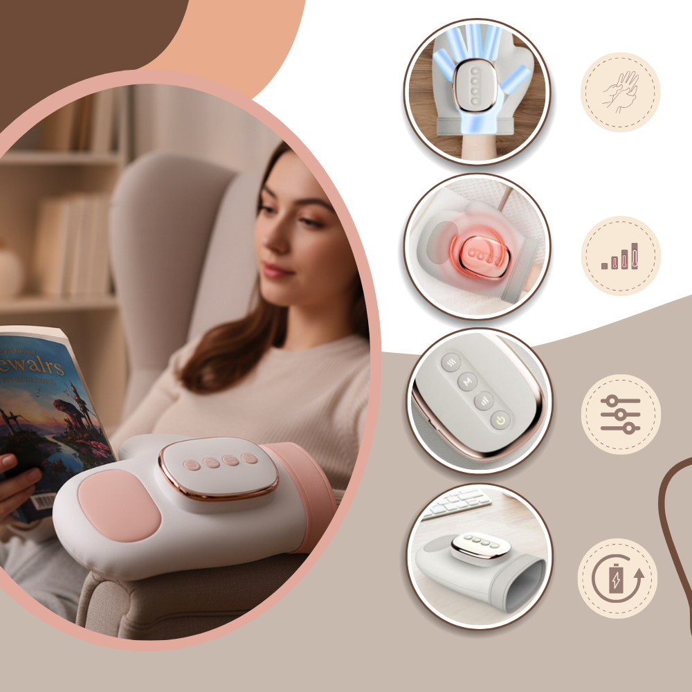 Guante de masaje por compresión térmica - Ozerty