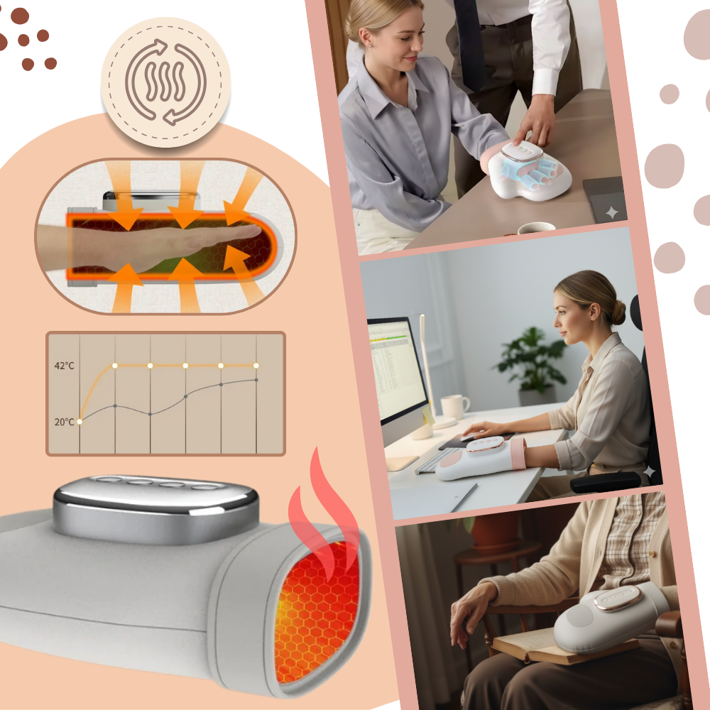 Guante de masaje por compresión térmica - Ozerty