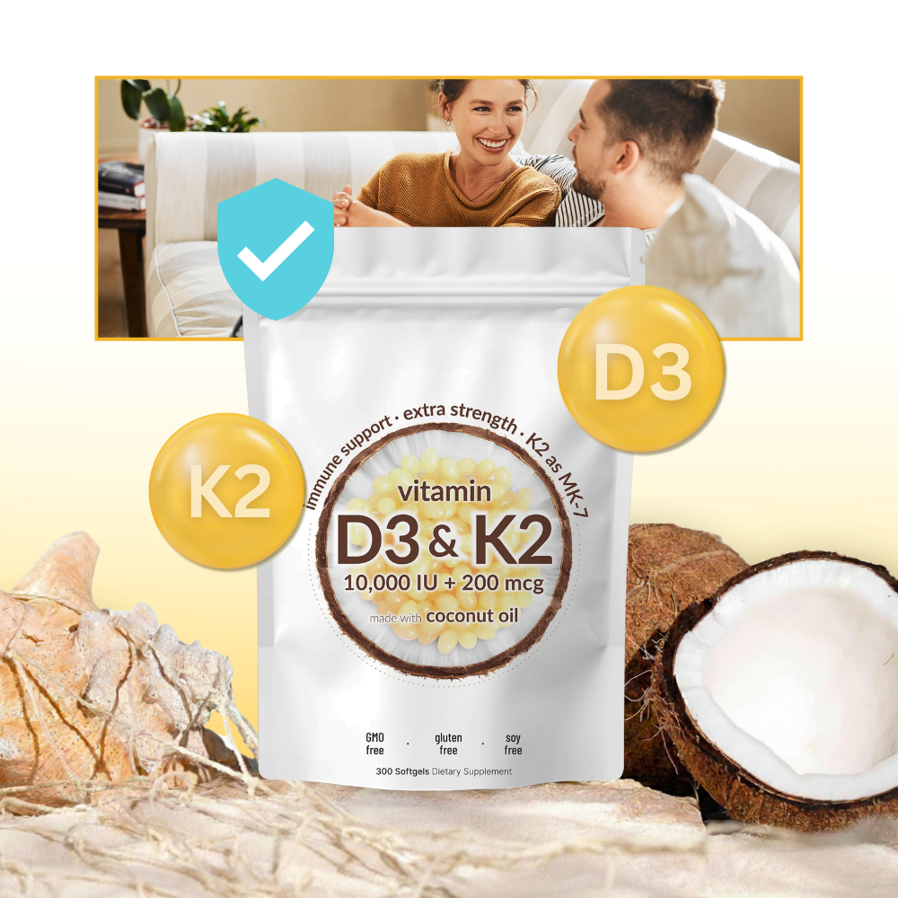 Cápsulas blandas de alta potencia D3 y K2 - Ozerty
