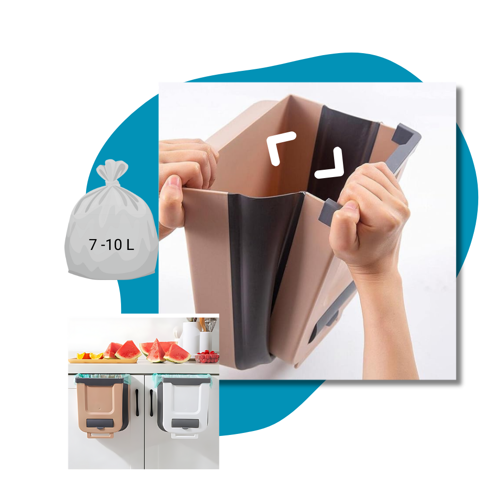 Cubo de basura plegable de gran capacidad - Ozerty