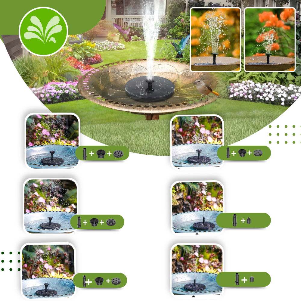 Fuente solar flotante Instant Charm Garden - Ozerty