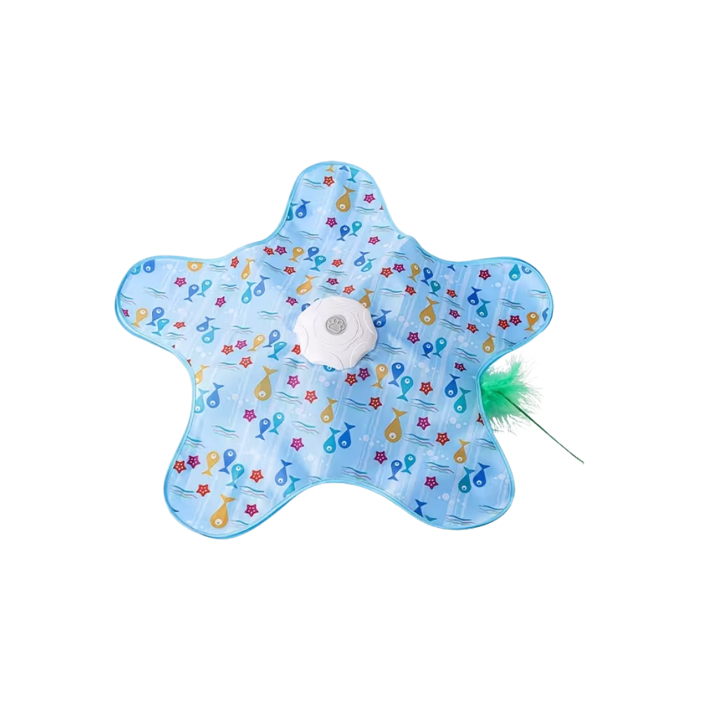 Juguete de plumas para la dentición de gatitos -Azul - Ozerty