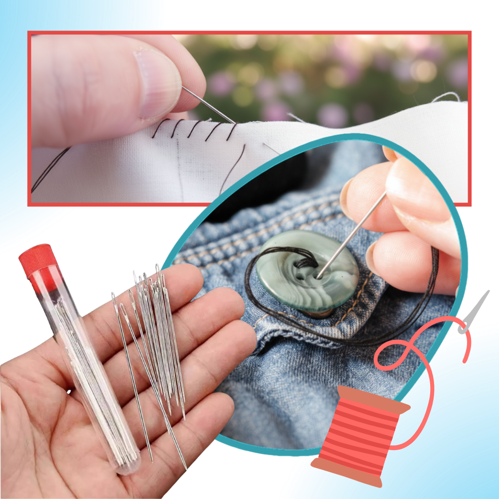 Kit de agujas de bordar de ojo grande - Ozerty
