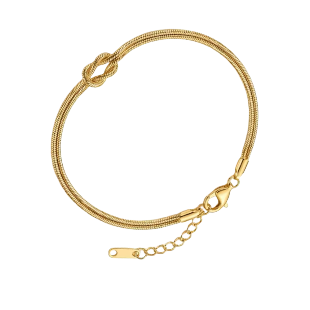 Collar y pulsera Love Knot -Oro - Ozerty