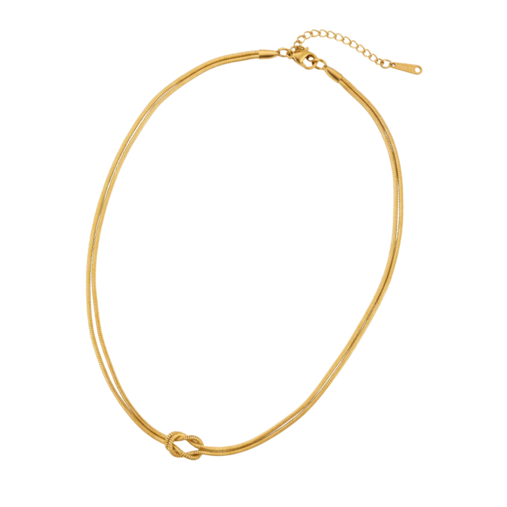 Collar y pulsera Love Knot -Oro - Ozerty