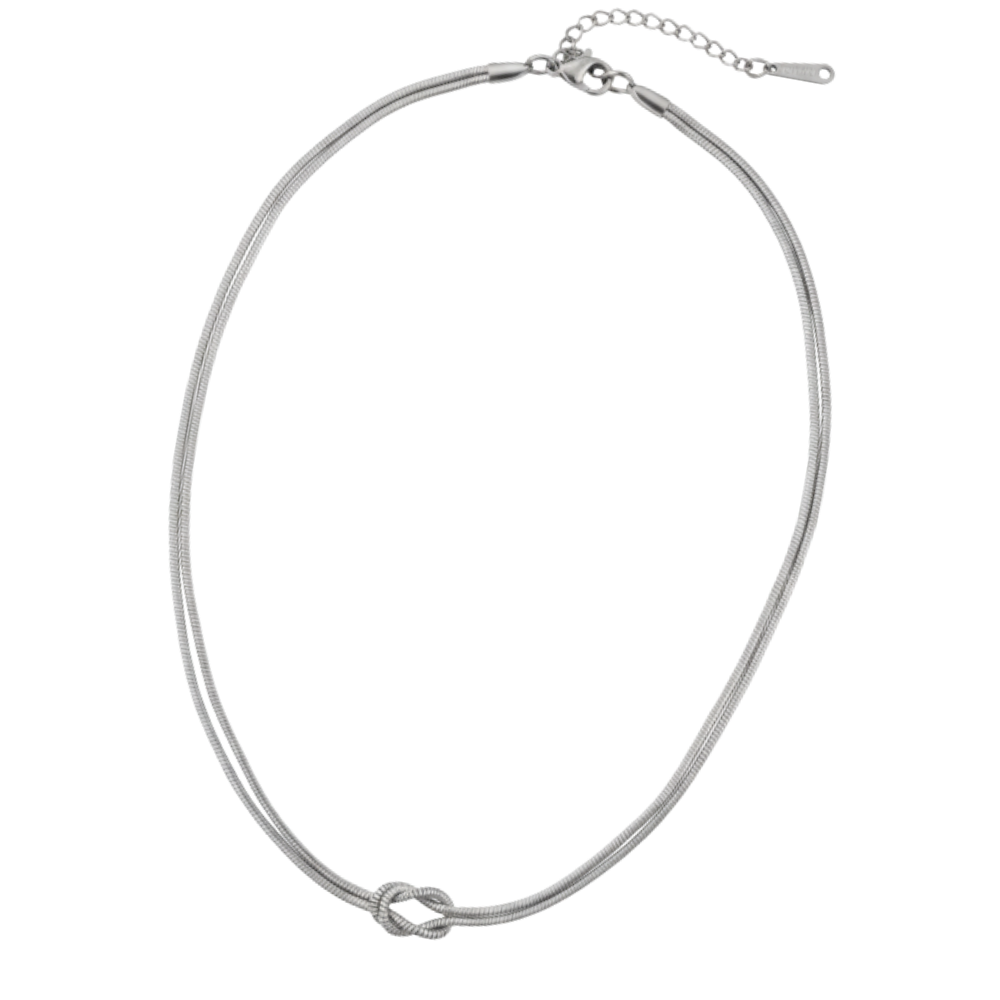 Collar y pulsera Love Knot -Plata - Ozerty
