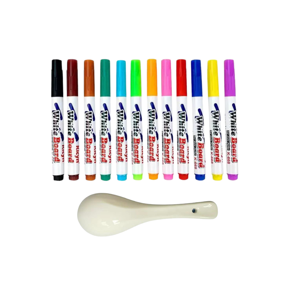 Set de rotuladores de agua mágicos

 -12 colores + cuchara - Ozerty