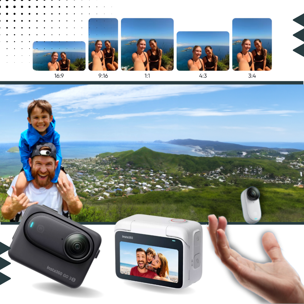 Cámara manos libres Insta 360 de montaje magnético - Ozerty
