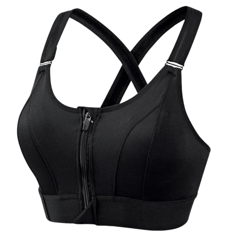 Sujetador deportivo con espalda cruzada y máxima sujeción -Negro/SNegro/MNegro/LNegro/XLNegro/2XLNegro/3XLNegro/4XLNegro/5XL - Ozerty
