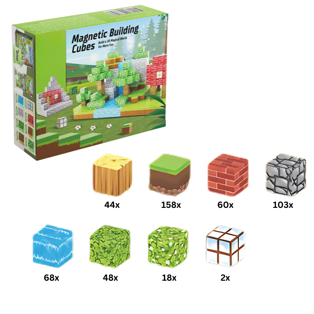 Bloques magnéticos educativos de Minecraft -501 piezas - Ozerty