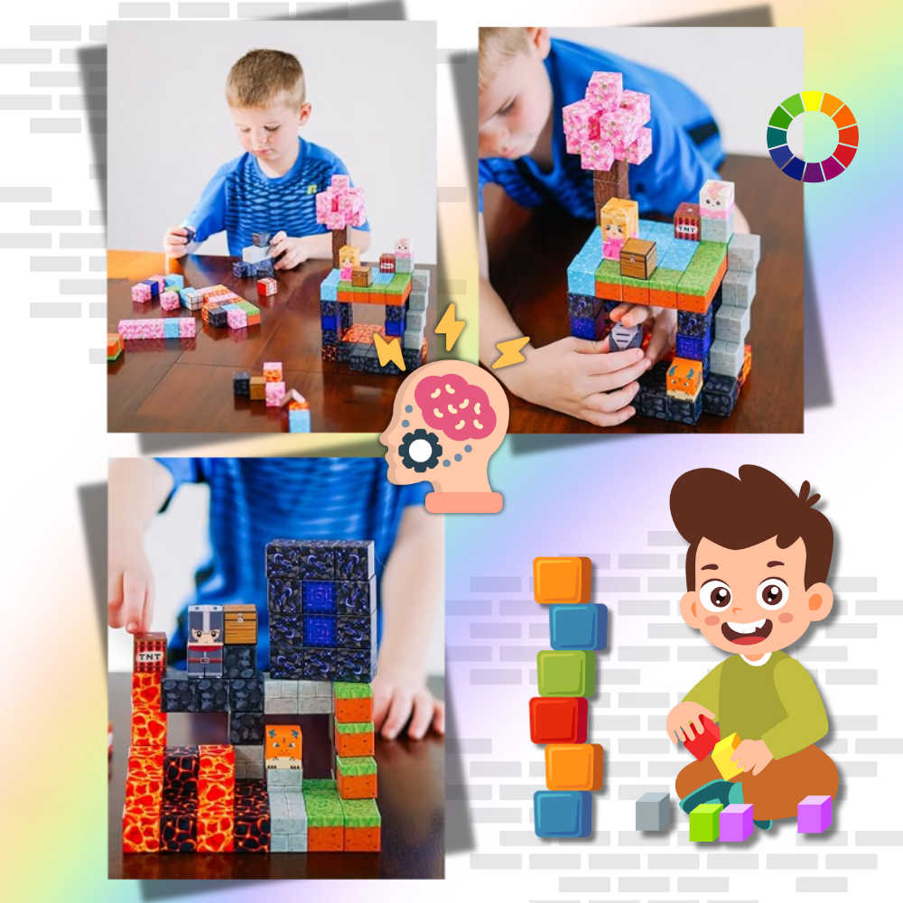 Bloques magnéticos educativos de Minecraft - Ozerty