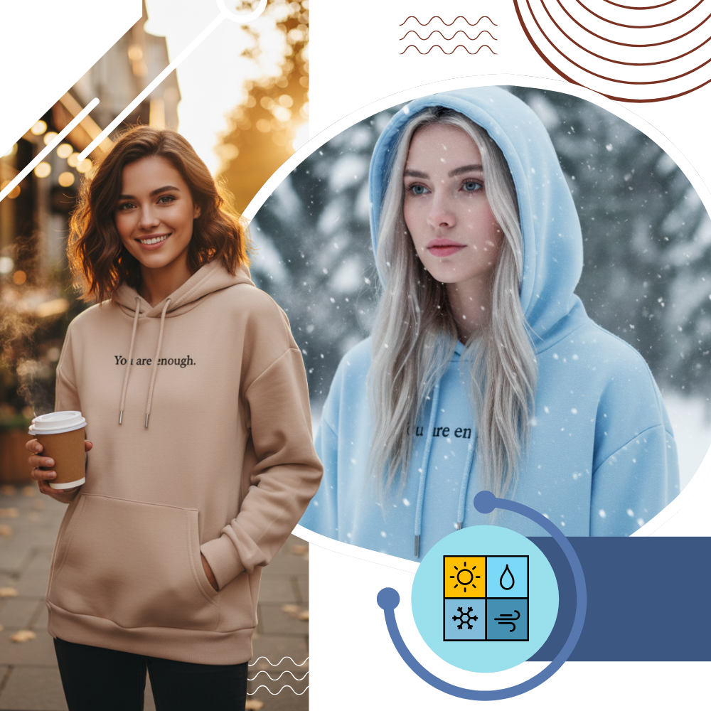 Sudadera holgada con capucha para mujeres  - Ozerty
