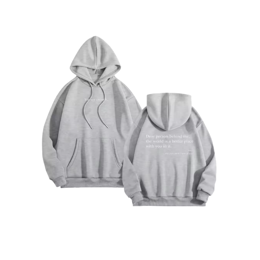 Sudadera holgada con capucha para mujeres  -Gris claro - Ozerty