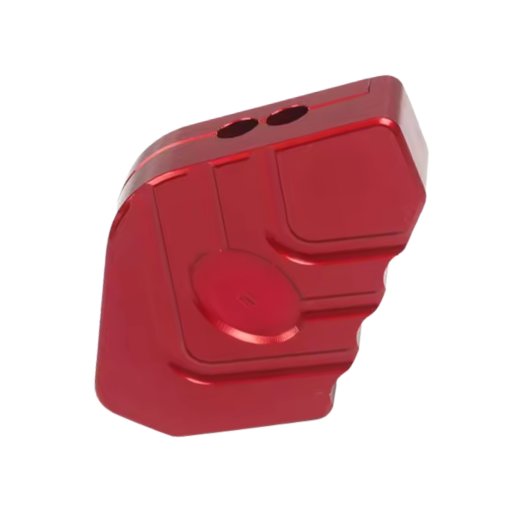 Soporte pata de cabra de aleación para motocicleta -Rojo - Ozerty