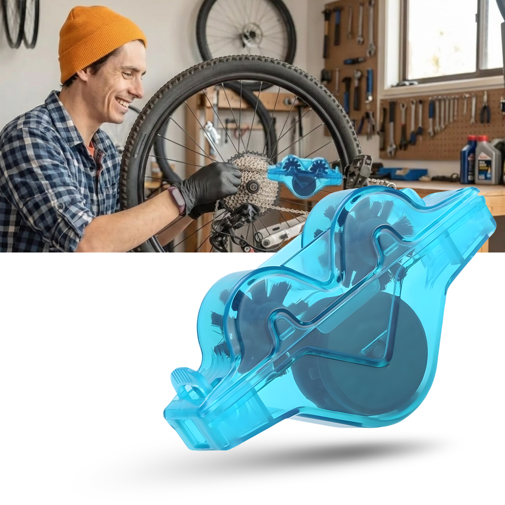 Limpiador de cadenas de bicicleta 360° sin ensuciar - Ozerty