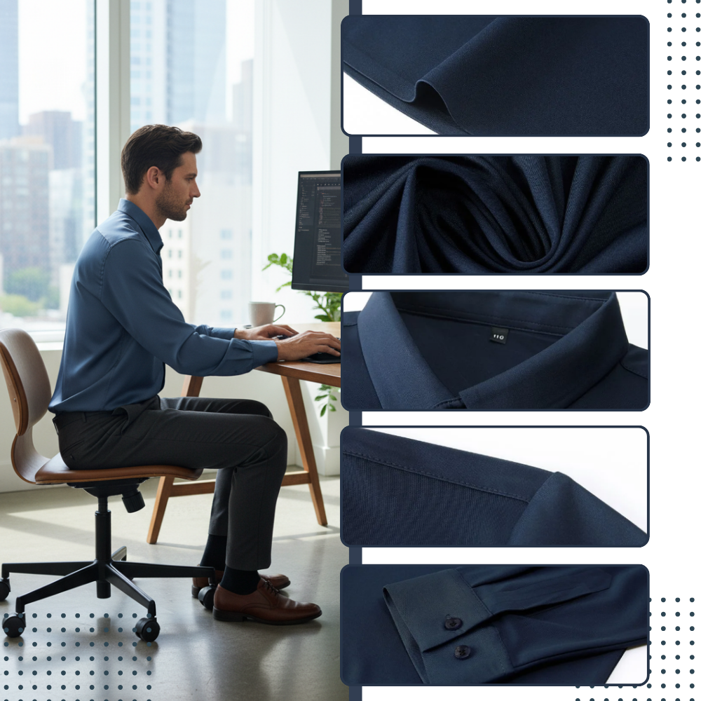 Polo de seda para hombre sin arrugas - Ozerty