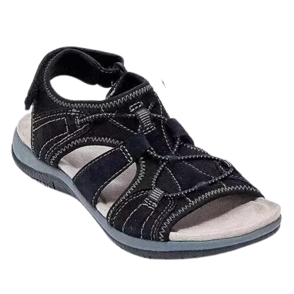 Sandalias antideslizantes con soporte ortopédico -Negro - Ozerty