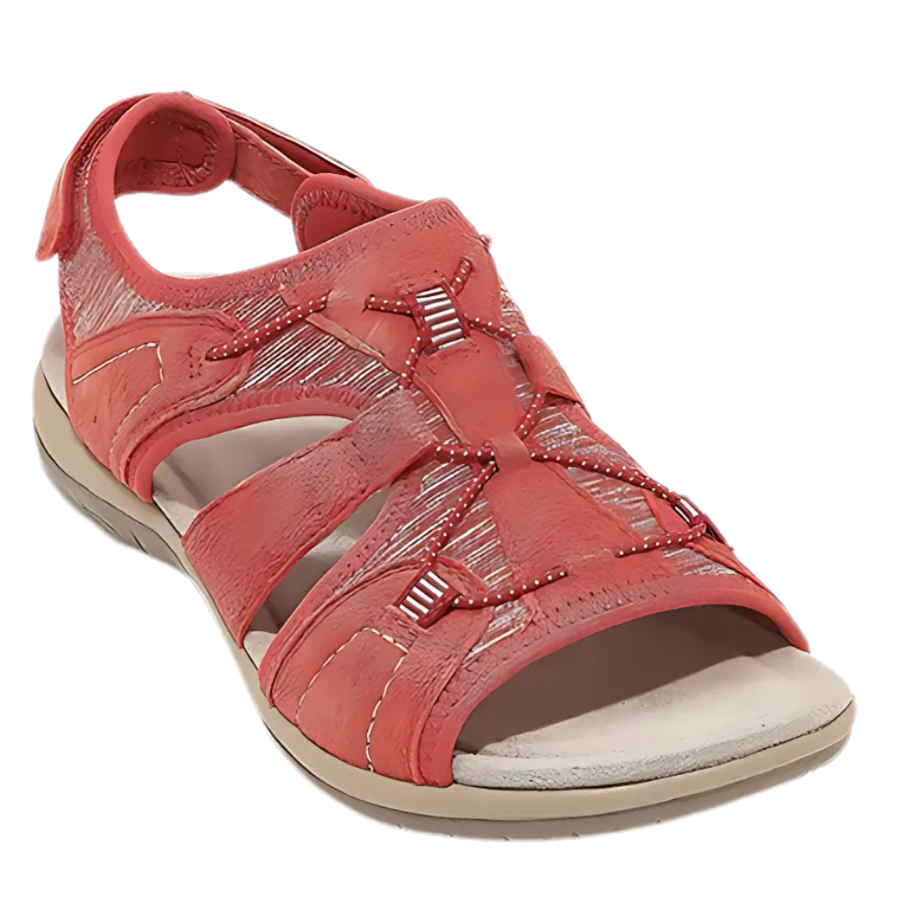 Sandalias antideslizantes con soporte ortopédico -Rojo - Ozerty