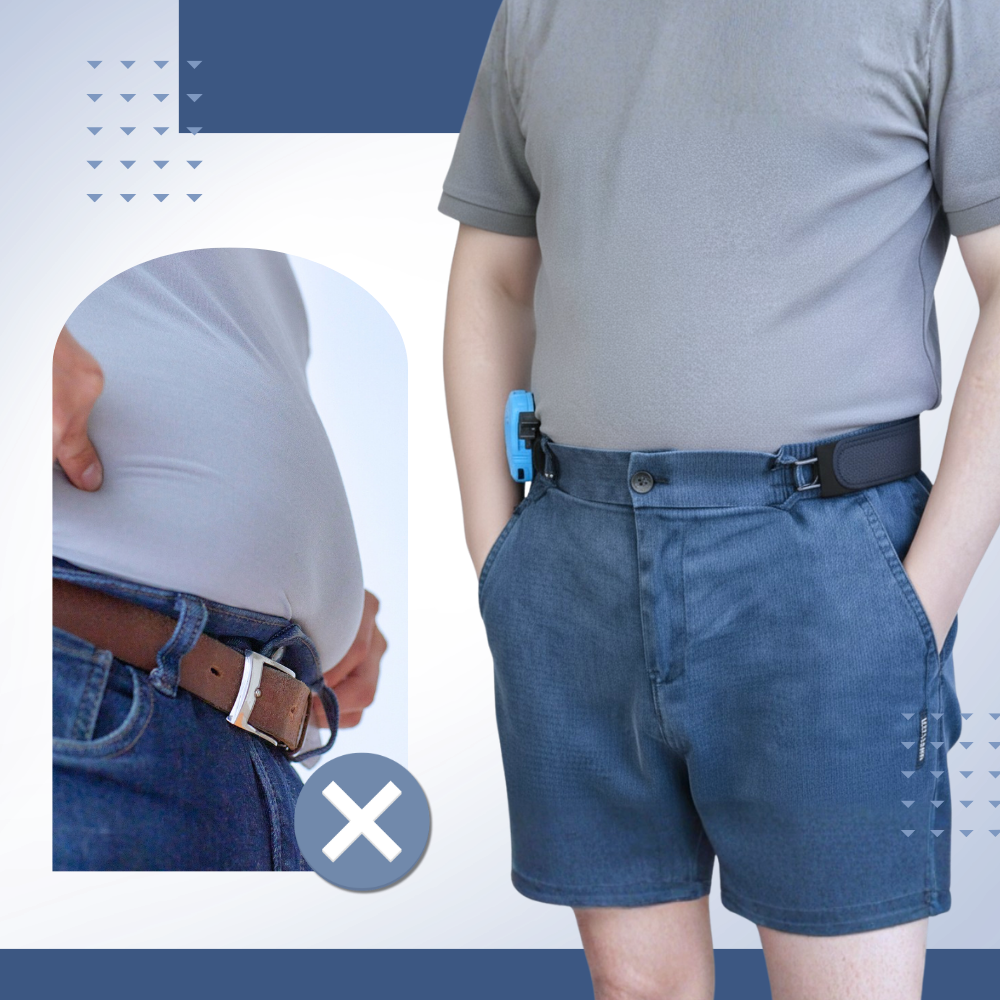 Cinturón lateral para hombre Easy Wear reforzado - Ozerty