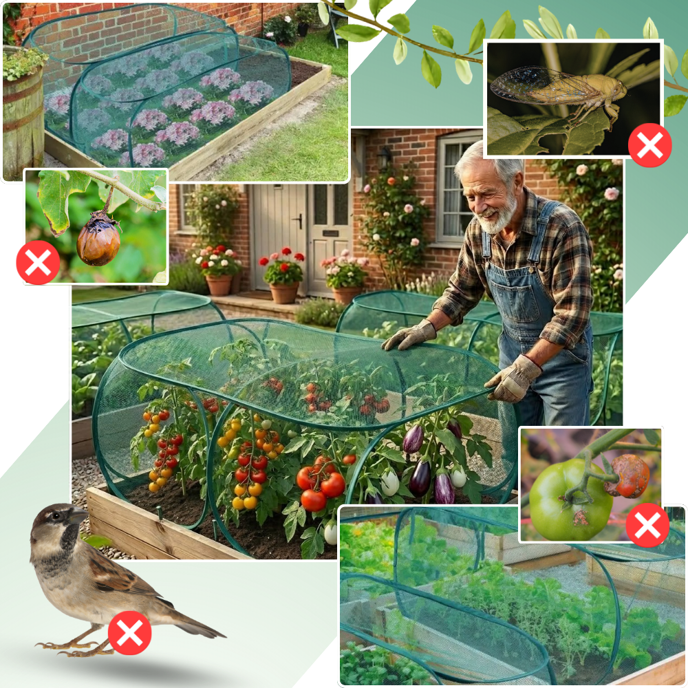 Cubierta de malla transpirable y segura para plantas - Ozerty