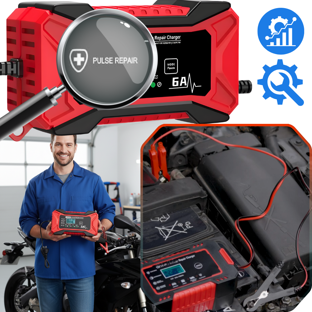 Cargador inteligente de baterías de 12 V - Ozerty